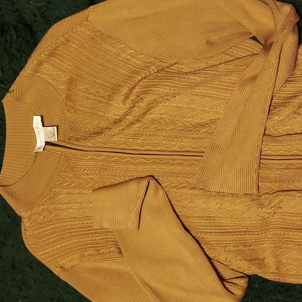 Coogi like vintage grandpa zip up cardigan 80 percent silk
